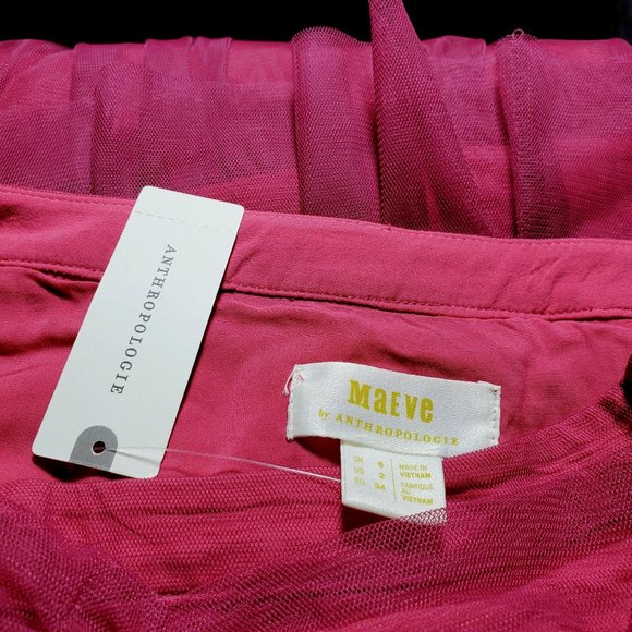 Anthropologie Maeve Tiered Tulle Mini Skirt - Picture 9 of 11